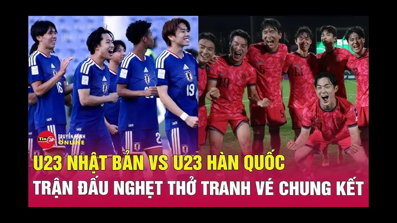 Cầu thủ U23 Nhật Bản vượt qua cầu thủ U23 Trung Quốc trong trận đấu